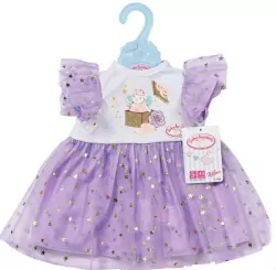 Baby born - Liliowa sukienka tutu 43cm