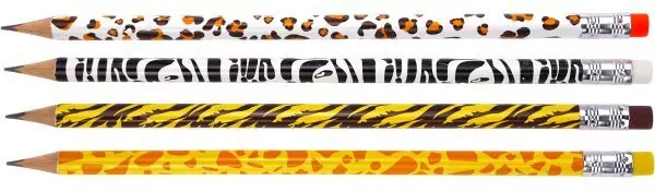 Ołówek trójkątny HB z gumką Zwierzęta - tantis.pl