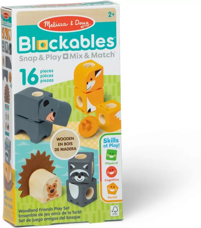 Mellisa&Doug: Blockables - Drewniane Zwierzątka - tantis.pl