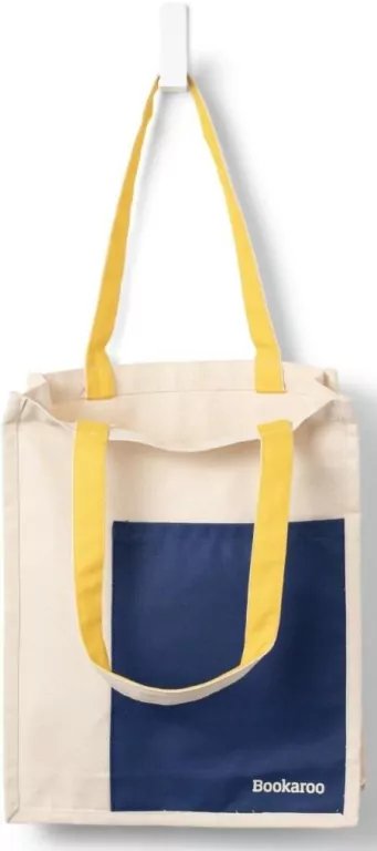 Bookaroo Torba bawełniana Navy&Yellow - tantis.pl
