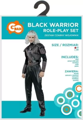 Strój dla dorosłych Czarny Wojownik rozm. 52