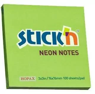 Notes samoprzylepny zielony neonowy - tantis.pl