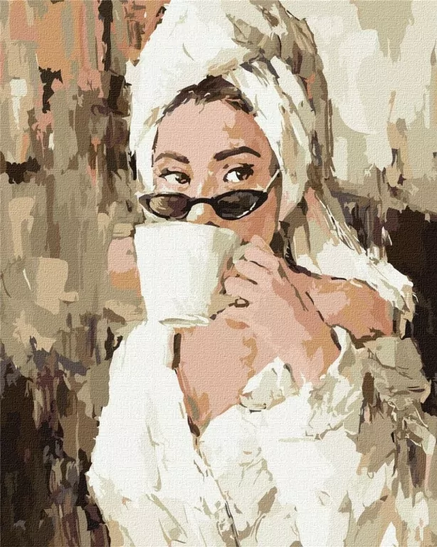 Malowanie po numerach: Poranna kawa 40 x 50 - tantis.pl