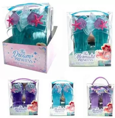 Pantofelki księżniczki niebieskie MIX