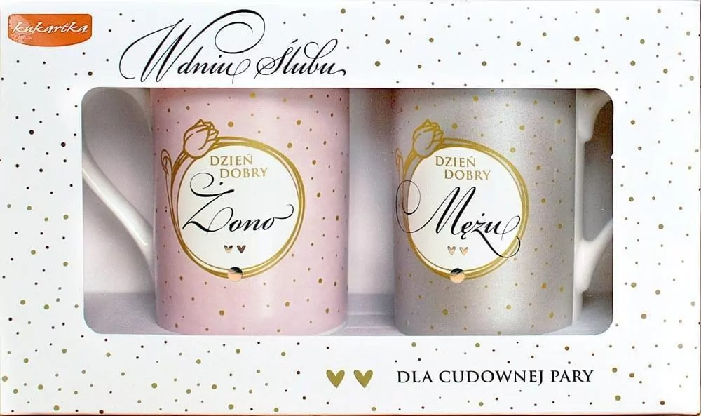Kubek komplet Q Ślub. Kukartka - tantis.pl