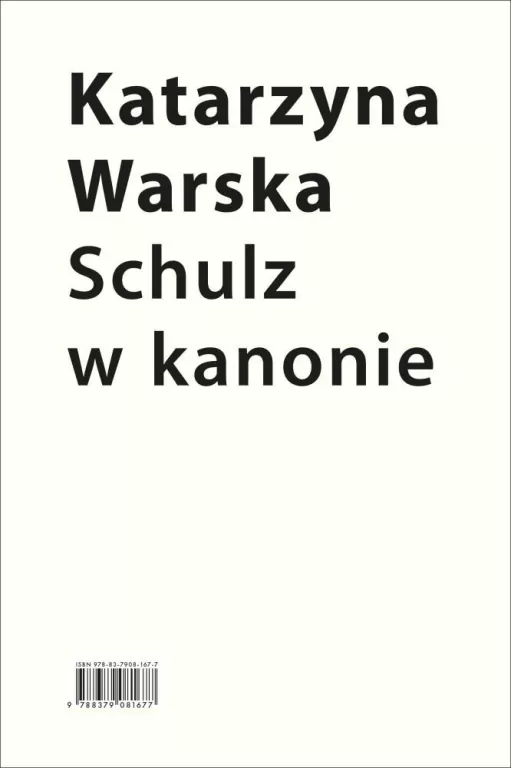 Schulz w kanonie. Recepcja szkolna w latach 1945.. - tantis.pl
