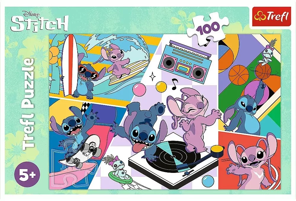 Trefl. Puzzle 100. Wspomnienia Lilo & Stitch - tantis.pl
