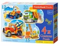 Pojazdy Budowlane. Puzzle maxi 4w1 - tantis.pl