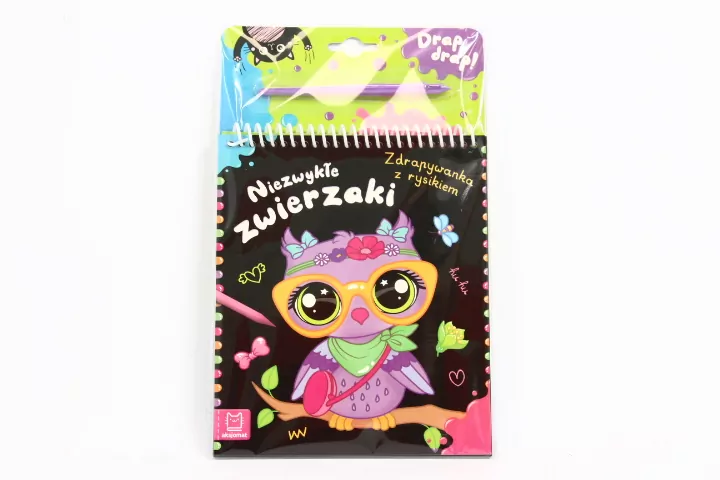 Niezwykłe zwierzaki. Zdrapywanka z rysikiem - tantis.pl