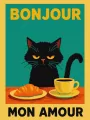 Malowanie po numerach - Plakat. Poranek z kotkiem - tantis.pl