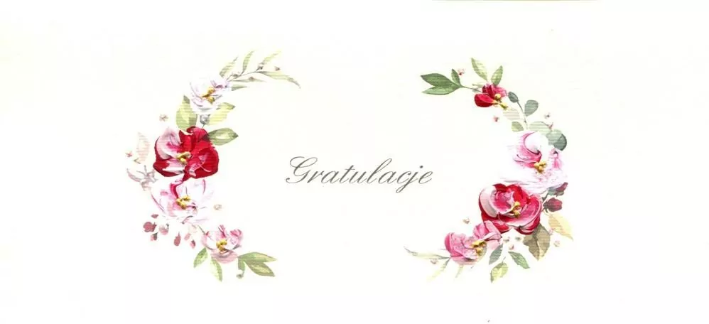 Karnet. Gratulacje. Kwiaty - tantis.pl