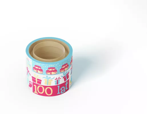 Taśma do pakowania prezentów. Urodziny