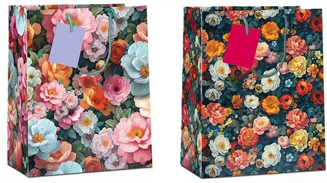 Torba prezentowa Flower 14x11,5x6,5cm MIX - tantis.pl