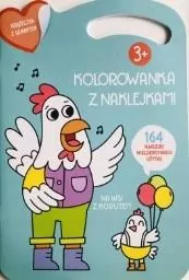 Kolorowana z naklejkami. Na wsi z kogutem - tantis.pl