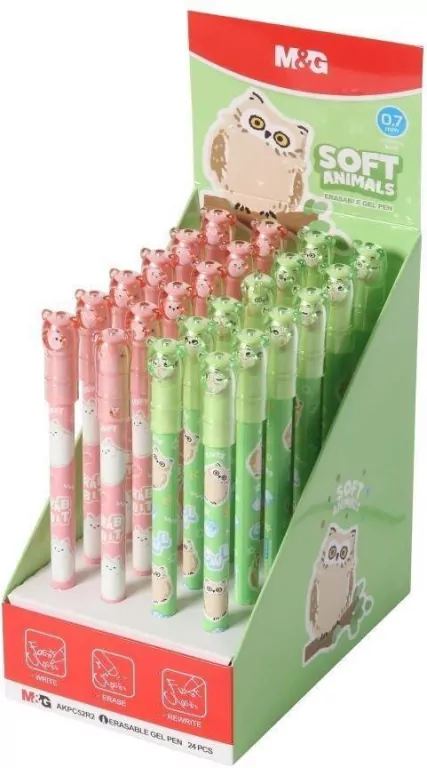 Długopis wymaz Soft Animals Sowa nieb  M&G - tantis.pl