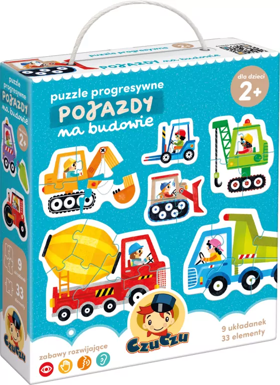 CzuCzu. Puzzle progresywne. Pojazdy na budowie 2+ - tantis.pl
