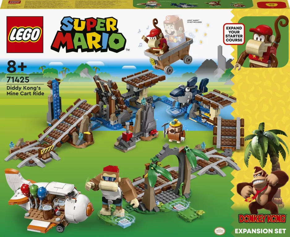 LEGO® Super Mario. Przejażdżka wagonikiem Diddy Konga — zestaw rozszerzający. 71425 - tantis.pl