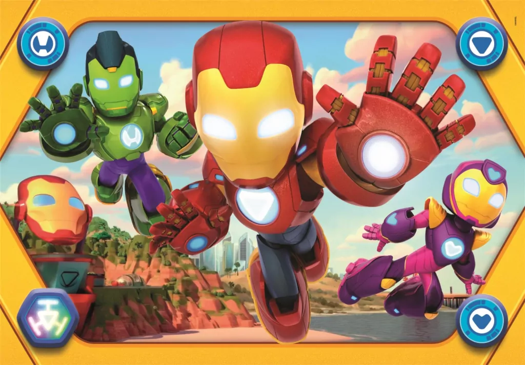 Puzzle 104 Maxi Super Kolor Iron Man And His - tantis.pl