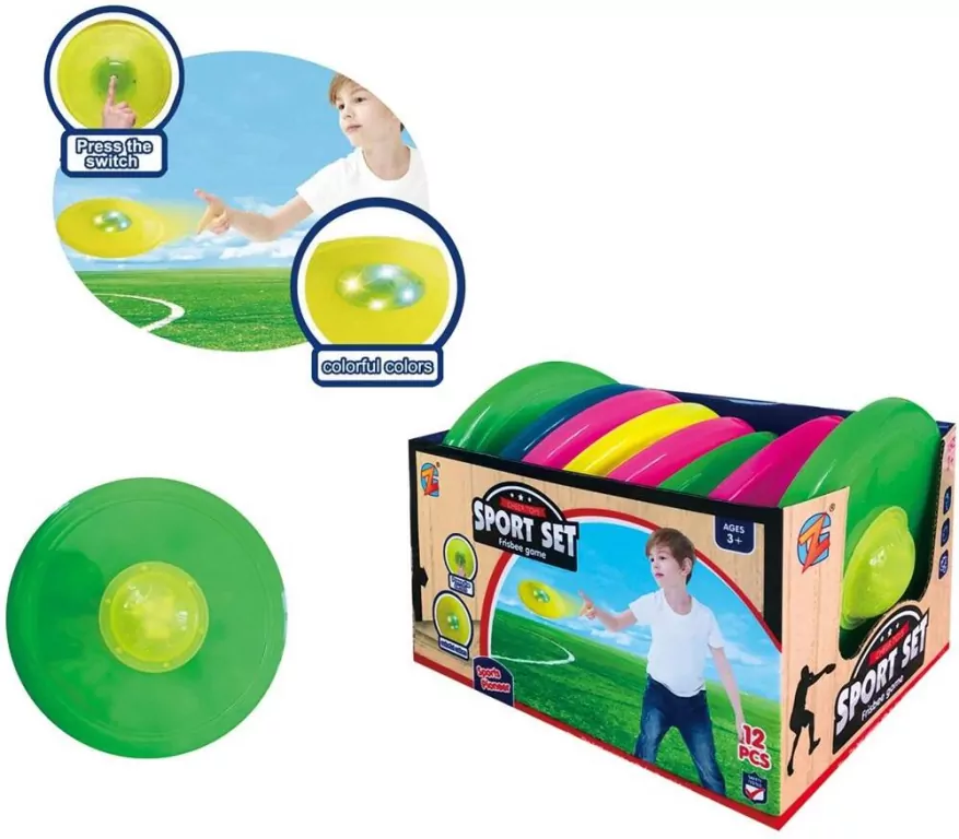 Frisbee dysk świecący MIX - tantis.pl