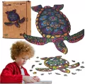 Puzzle drewniane eko 126. Długowieczny żółw - tantis.pl