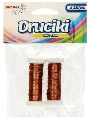 Druciki florystyczne miedziane 20m, 2 sztuki - tantis.pl