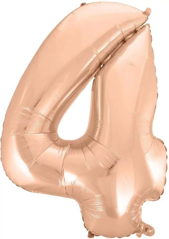 Balon foliowy B&C 4 różowo-złoty 92cm - tantis.pl