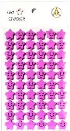 Stiker Gwiazdka piankowy liliowy - tantis.pl