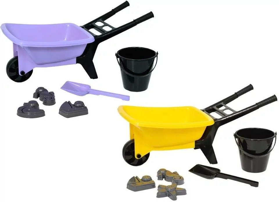 Taczka z akcesoriami do piasku 56cm mix - tantis.pl