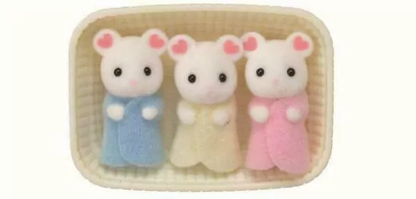Zestaw Trojaczki Piankowych Myszek. Sylvanian Families - tantis.pl