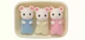Zestaw Trojaczki Piankowych Myszek. Sylvanian Families - tantis.pl