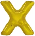 Balon foliowy litera X złota 81x86cm - tantis.pl