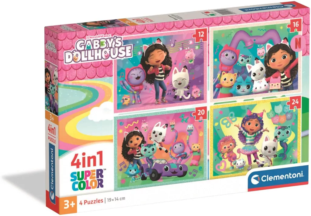 Puzzle 4w1 Gabbys Dollhouse - tantis.pl