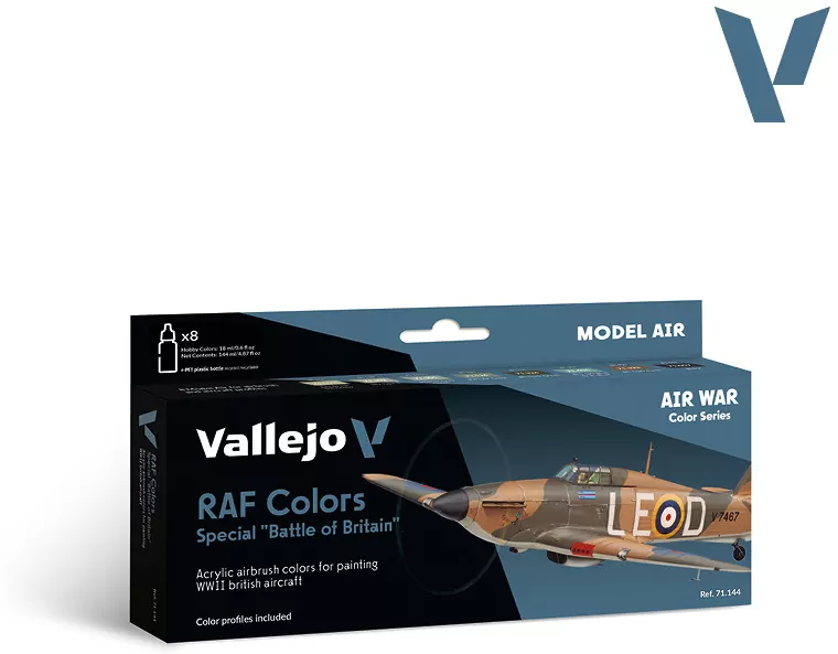 Vallejo: 71.144 - Model Air - Air War - RAF Colors - Special "Battle of Britain" (8x18 ml) - tantis.pl