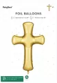 Balon foliowy Krzyż złoty 103.5x74.5cm - tantis.pl
