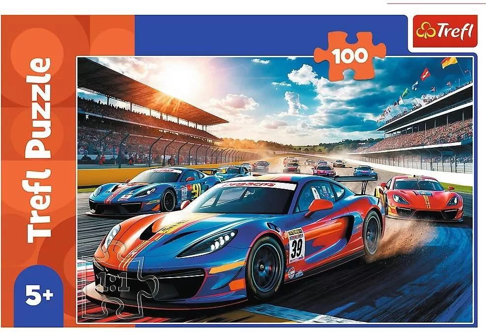 Puzzle 100 Szybka wyścigówka TREFL - tantis.pl