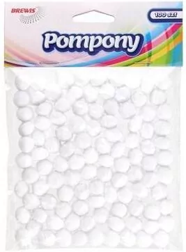 Pompony 10mm. Białe - tantis.pl