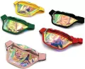 Saszetka nerka hologramowa 27x13cm MIX - tantis.pl
