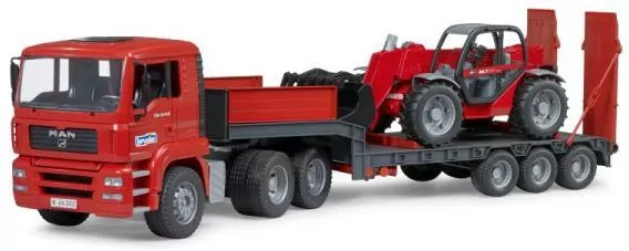 Bruder. MAN TGA z naczepą i ładowarką  Manitou MLT 633 - tantis.pl