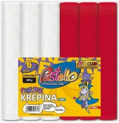 Krepina mini 20x250cm 180g biało-czerwona