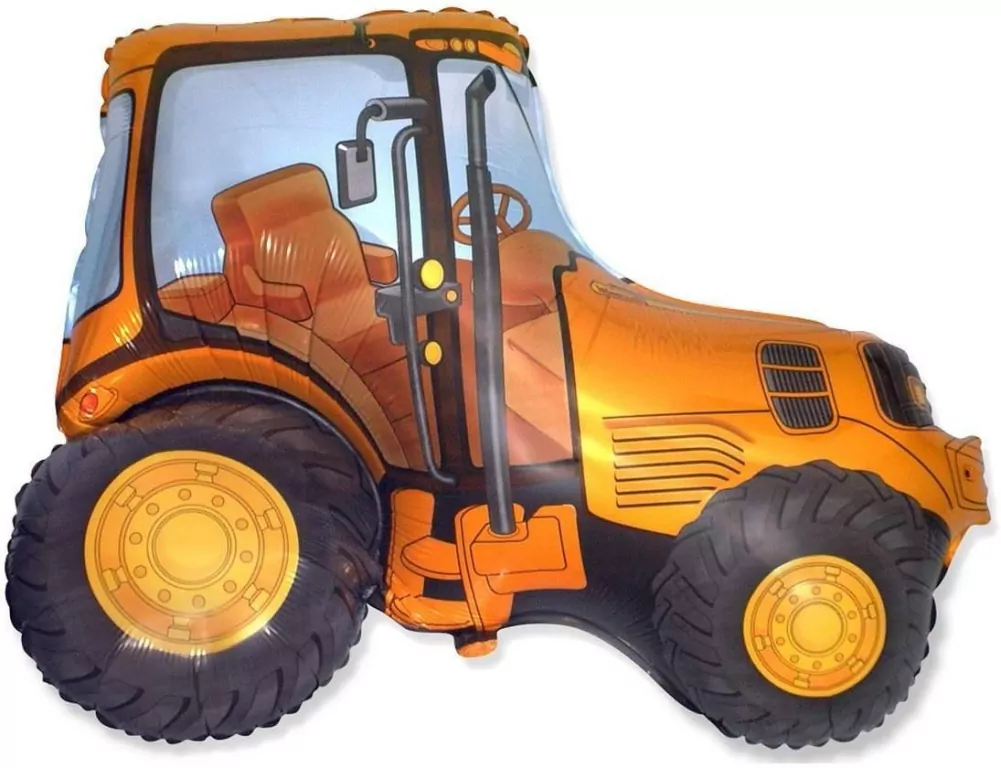Balon foliowy 61cm Traktor pomarańczowy - tantis.pl