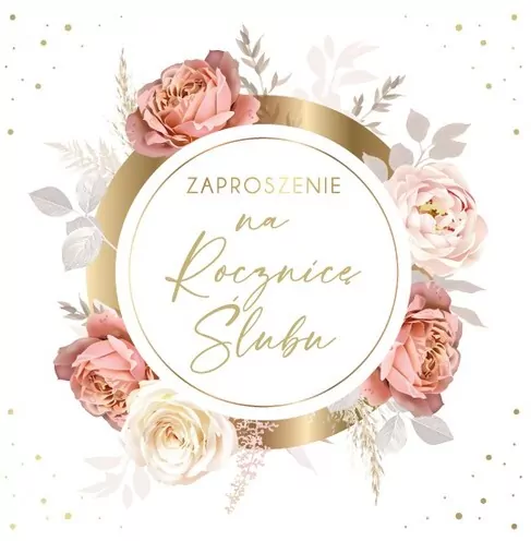 Zaproszenie Rocznica Ślubu (10szt) - tantis.pl