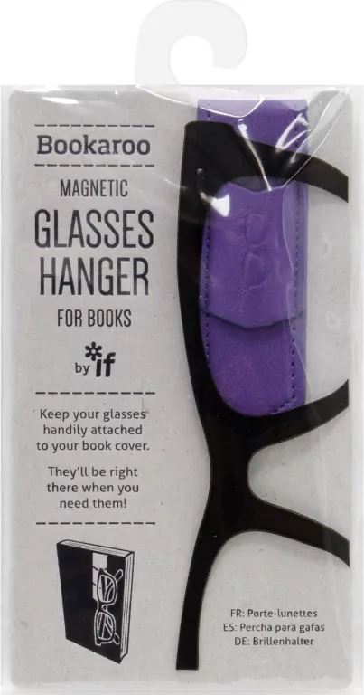 Bookaroo. Glasses hanger. Uchwyt na okulary do książki. Fioletowy - tantis.pl
