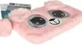 Saszetka pluszowa Big eyes różowa 20x11cm - tantis.pl