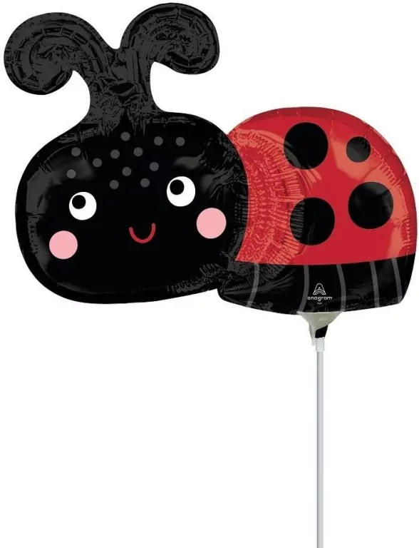 Balon foliowy Mini Shape happy ladybug - tantis.pl