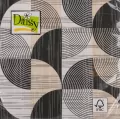 Serwetki DAISY Lunch SD 330x330 Geometria czarno beżowe 044501 - tantis.pl