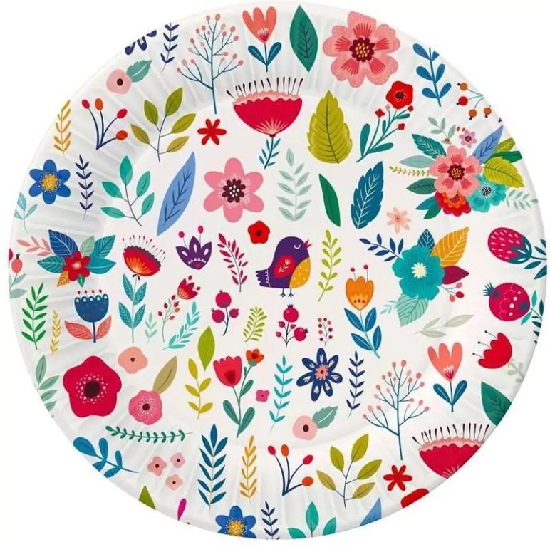 Talerzyki papierowe Summer Have fun 18cm 6szt - tantis.pl