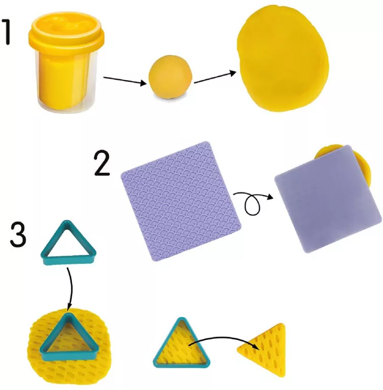 Plastusiowe zabawy - geometryczne kształty. Genialny dzieciak - tantis.pl
