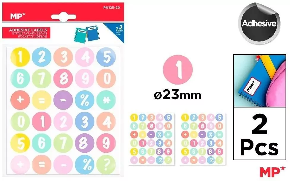 Naklejki cyferki i znaki matematyczne 2 arkusze - tantis.pl