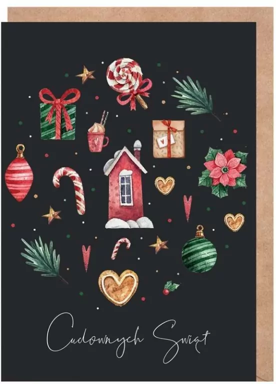Kartka. Boże Narodzenie Bombka - tantis.pl