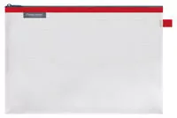 Torebka na zamek A4 35x24cm Mesh Eva czerwona - tantis.pl